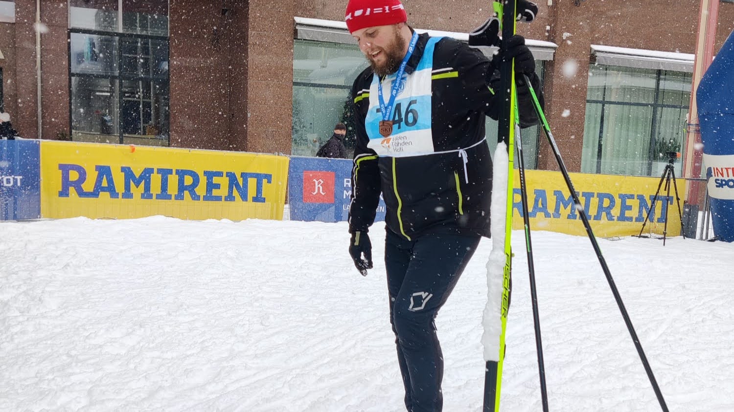 Maalissa Jätkänkynttilä Ski Marathonin jälkeen
